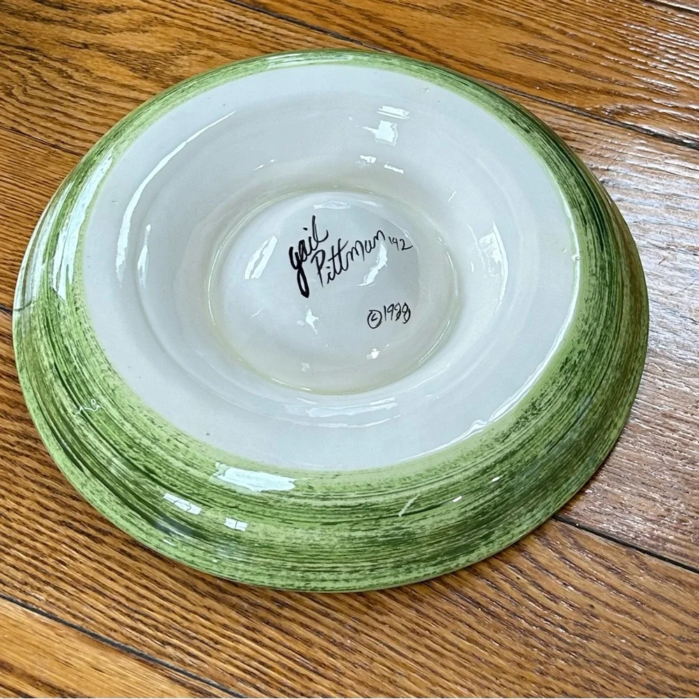 SLAH Gail Pittman vintage pottery, signed and numbered by artist. Watermelon.